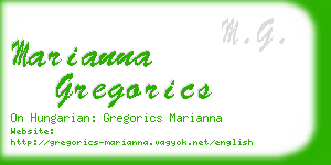 marianna gregorics business card